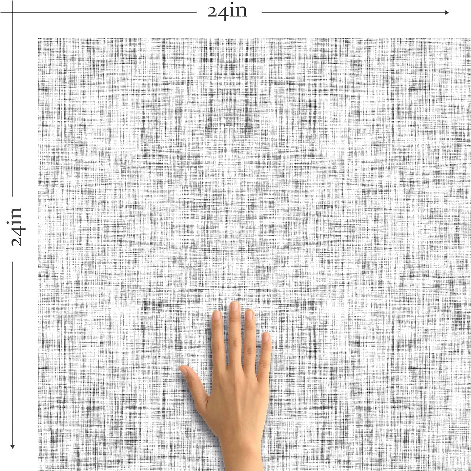 Walls By Me Peel and Stick White and Black Imitation Removable Wallpaper 2873-2ft x 4ft (61x122cm)
