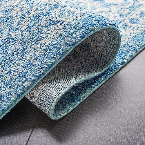 Miniatura 7 de Safavieh - Alfombra oriental vintage, colección Evoke EVK256A, azul marino y marfil