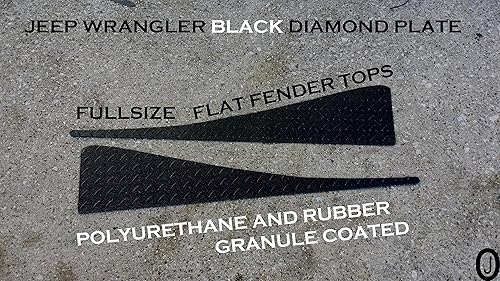 Miniatura 3 de Se adapta a las cubiertas de guardabarros de Jeep Wrangler TJ negro con placa de diamante