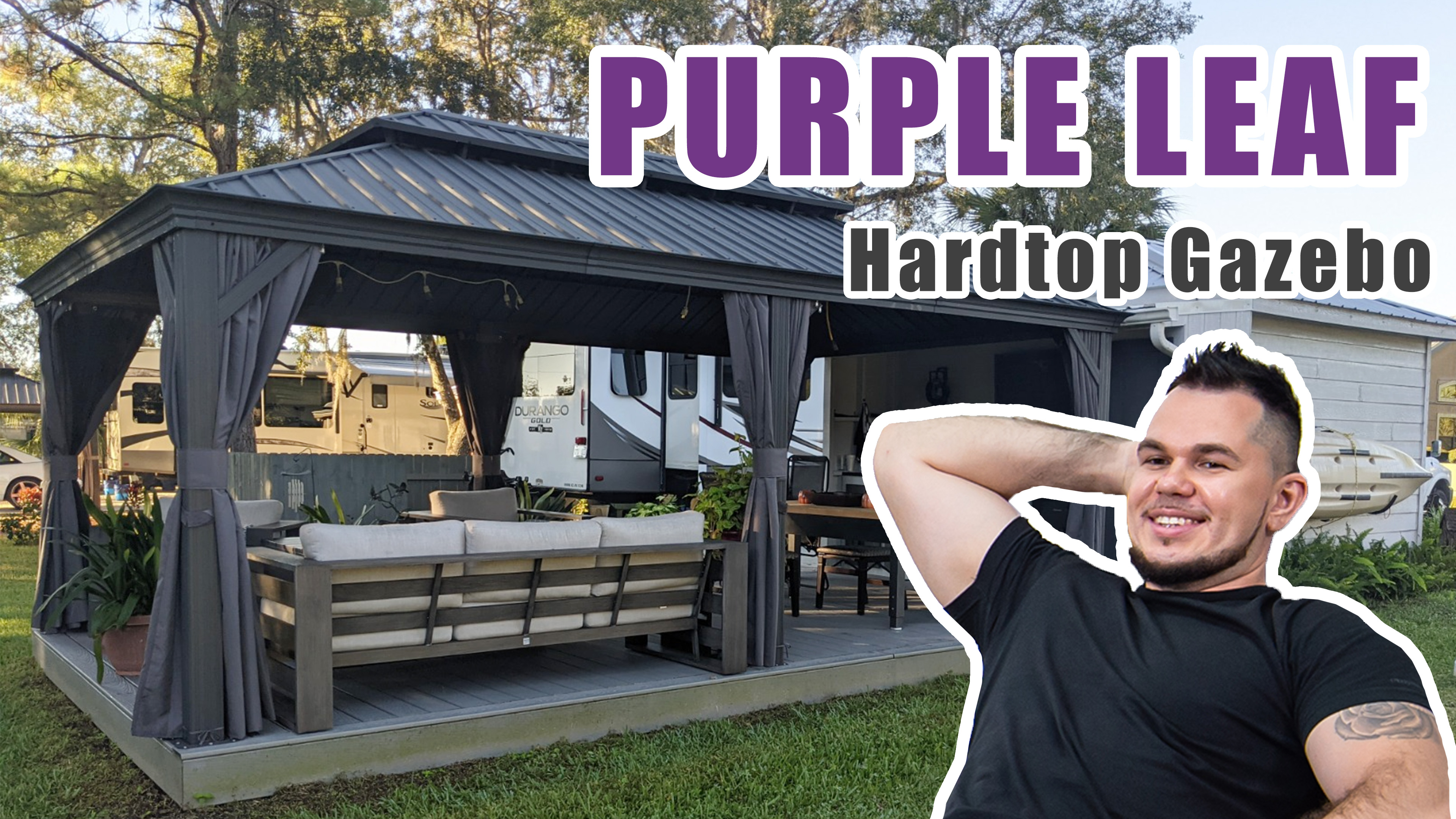 Amazon.com : PURPLE LEAF 12' X 12' Permanent Hardtop Gazebo