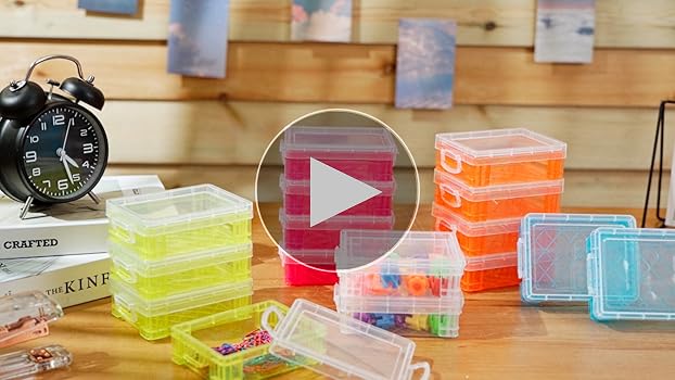 Amazon.com: Suzile 50 Pcs Plastic Crayon Box with Lid 4.8 x 3.4 x