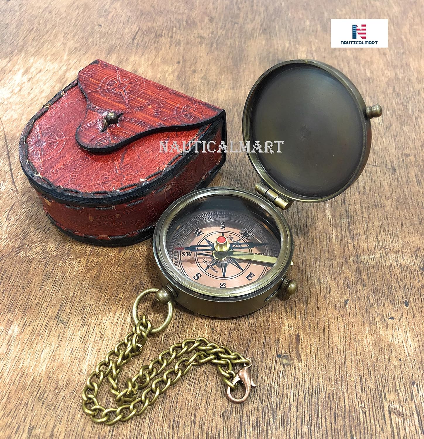 Thoreau's Go Confidently Quote Engraved Compass with Leather Case for Anniversary, Birthday, Love, Valentines Day, Keepsakes, Old Memories, Love momentos, Unusual Gift