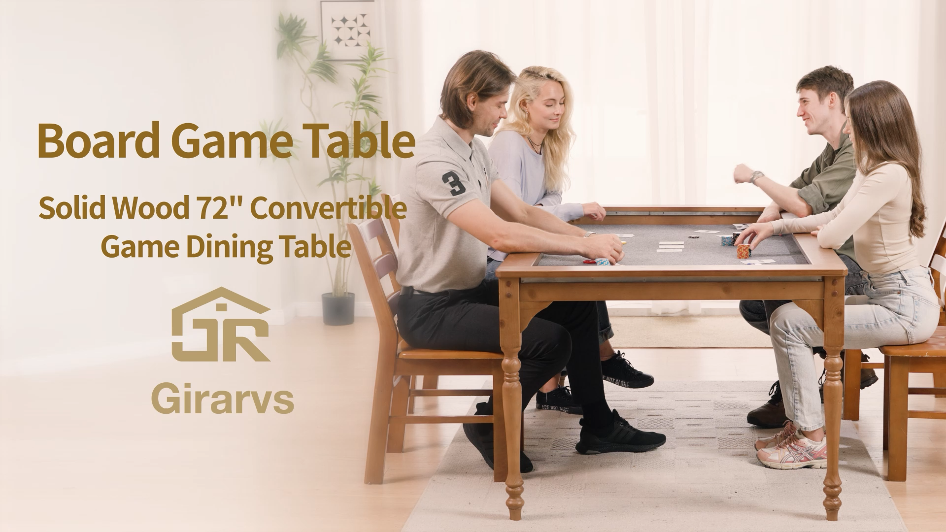 Amazon.com: Girarvs Board Game Table with Removable Top -Solid