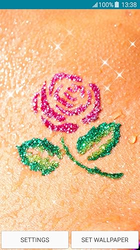 Papéis de parede ao vivo - Glitter Rose