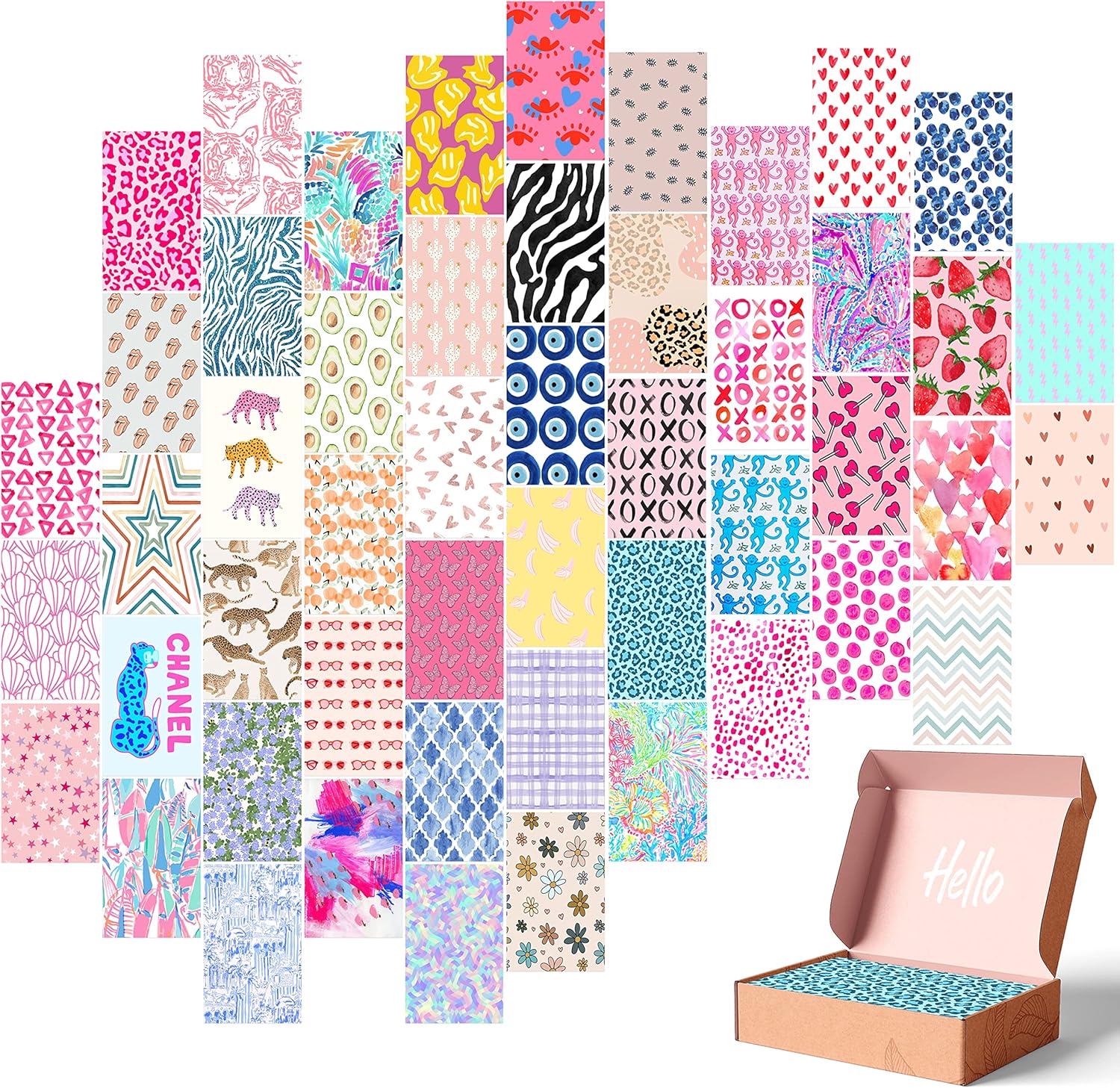 Amazon Com Waschbar 54 Pcs Preppy Room Decor Aesthetic Wall Collage Kit Preppy Room Decor Photo Wall Aesthetic Posters Preppy Wall Art Print For Teen Girls Trendy Small Posters For Dorm Wall Aesthetic