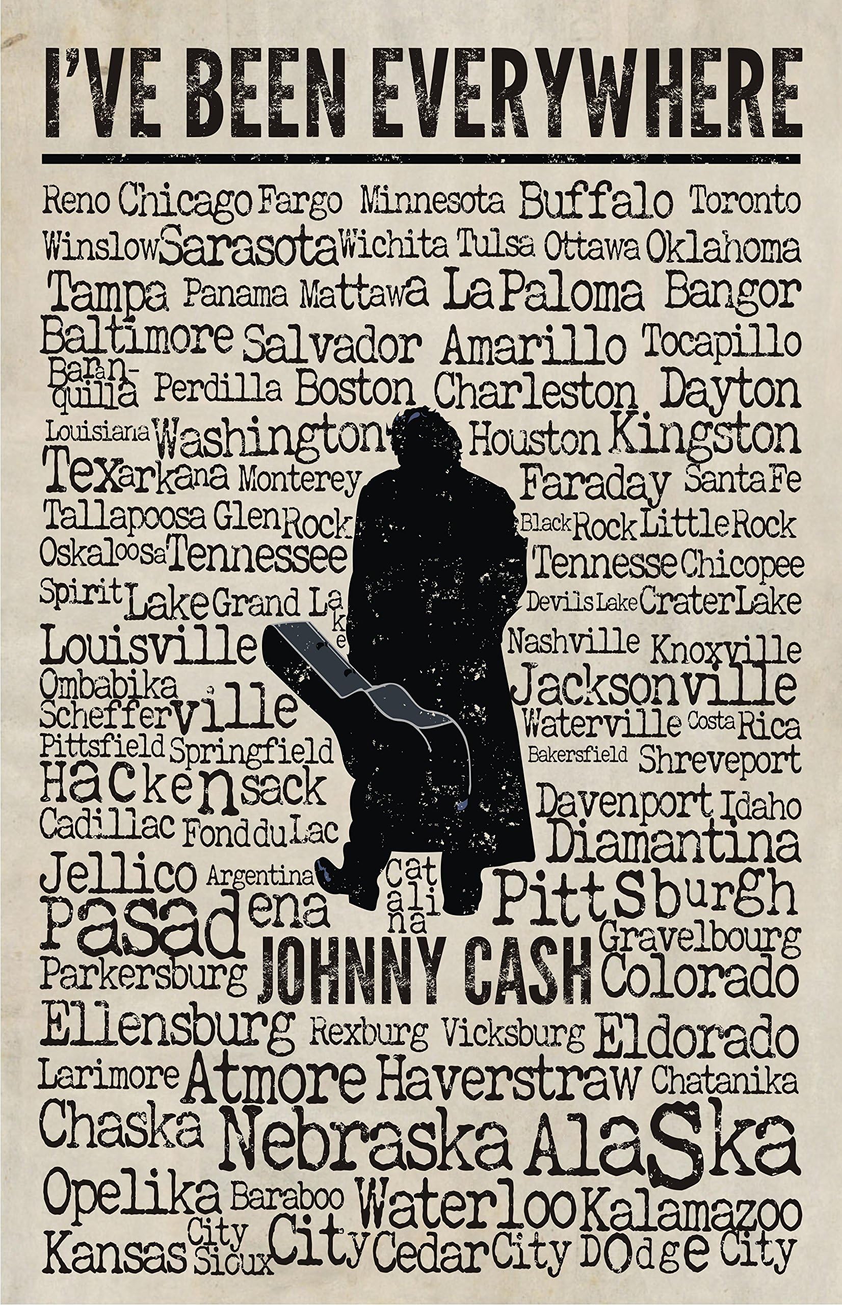 JOHNNY CASH I've Been Everywhere | Poster Print | 11x17