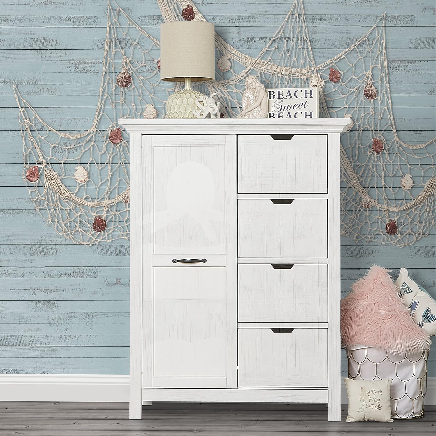 Evolur Belmar Tall Chest, Rustic Grey : Everything Else