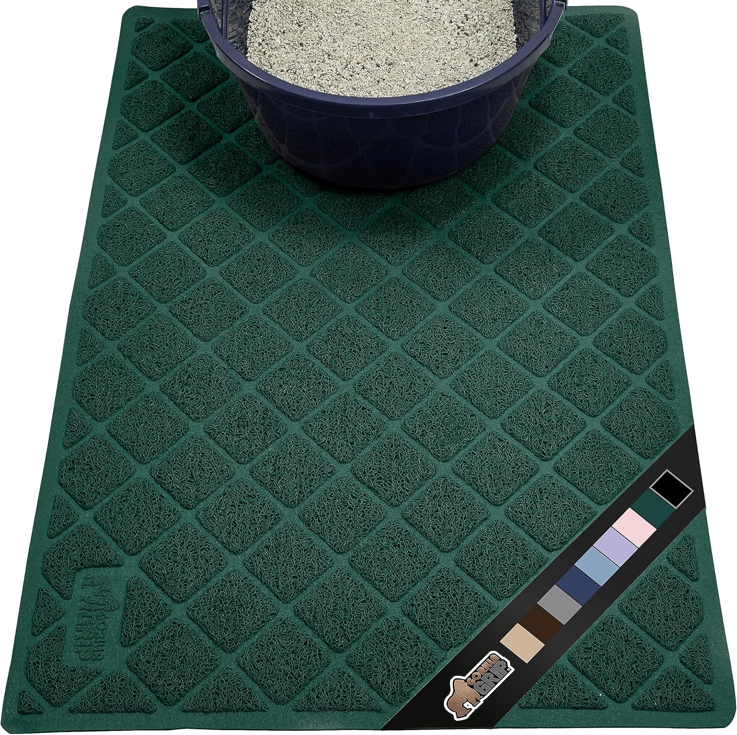 The Original Gorilla Grip Water Resistant Cat Litter Box Catcher Mat
