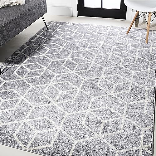 Miniatura 15 de Eyely UES101A-5 - Alfombra geométrica moderna de bloques de rodillos supersuaves para interiores, moderna, contemporánea, casual, dormitorio