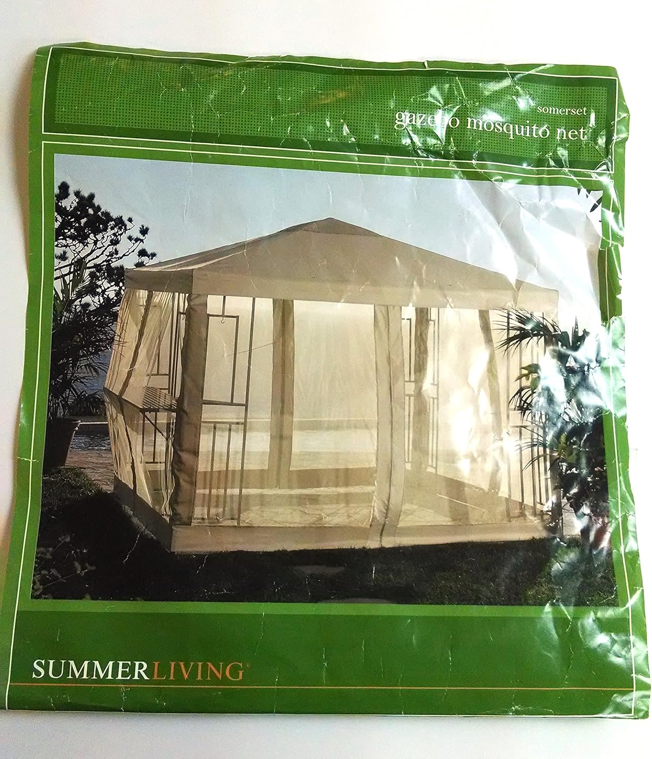 Summer Living Somerset Gazebo Mosquito Netting 10'x10' Patio, Lawn & Garden