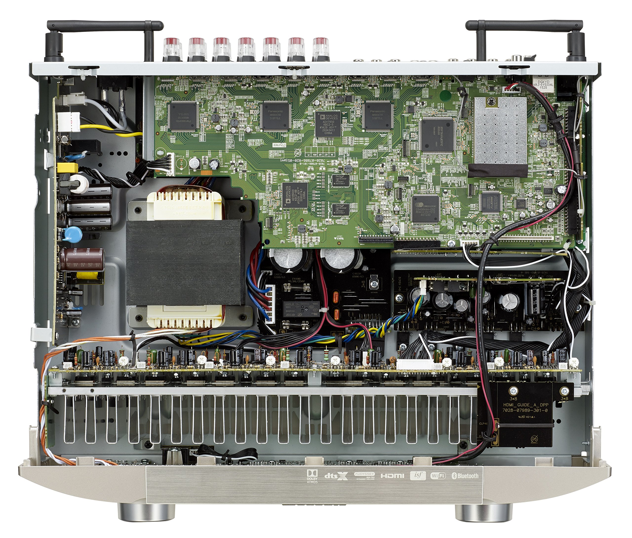 Marantz NR1607/N1SG 7.2 Canal 4K récepteur de Réseau A/V (WiFi, Bluetooth, Airplay, Spotify Connect, Radio Internet, DTS-X, Dolby Atmos), Argent.