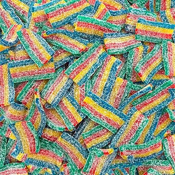 SourZap Sour Belts | 8-Ounce Pack | Bite-Size Gummy Candy | Assorted Fruit Flavors
