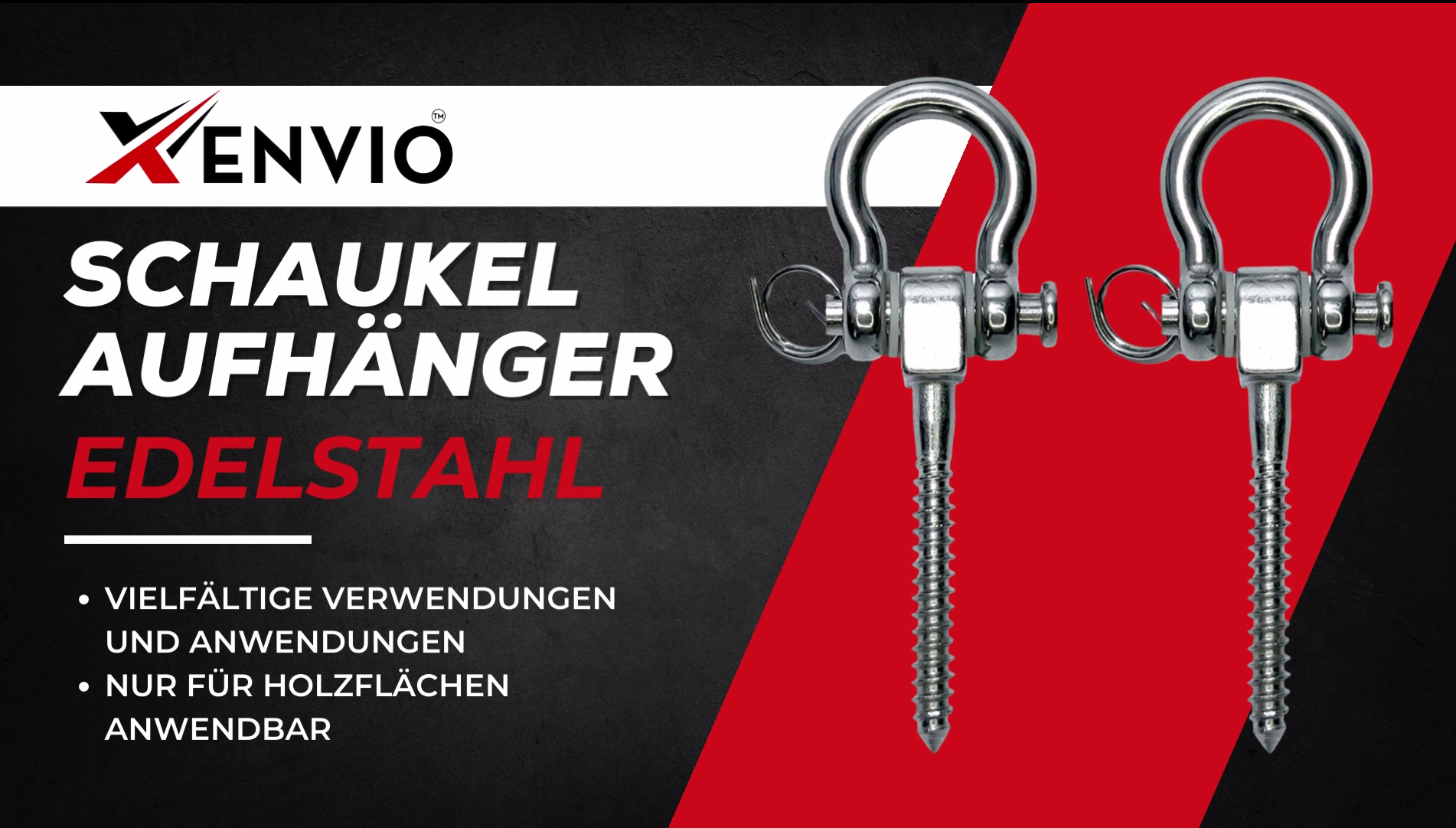 FoiiLiio Deckenhaken Schwerlast 675kg - 4er Set Schaukelaufhängung Mit Lager Edelstahl