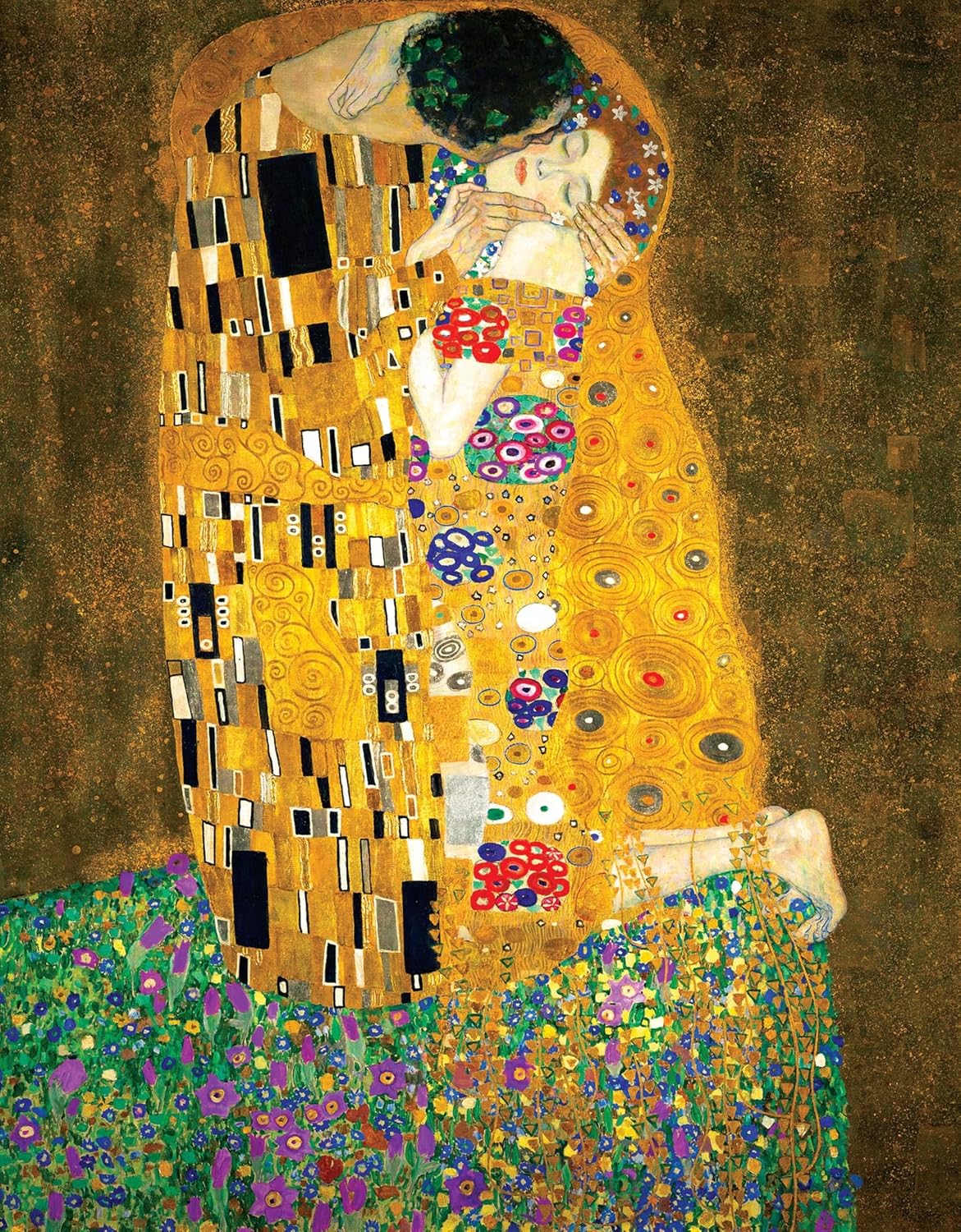Jigsaw Puzzles 2000 Pieces Kiss by Gustav Klimt Full Size Poster Puzzle Adult Kids Educational Game Challenge Stress Relief