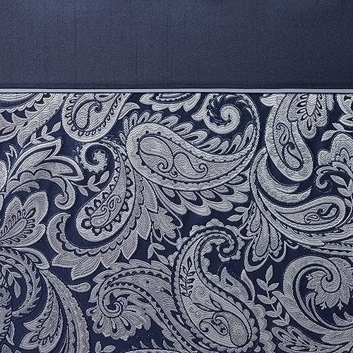 Miniatura 5 de Madison Park Aubrey Cortina de Ducha Paisley Jacquard de Microfibra de Seda Sintética Moderna con Piezas Decoraciones para Baño del Hogar Pantalla