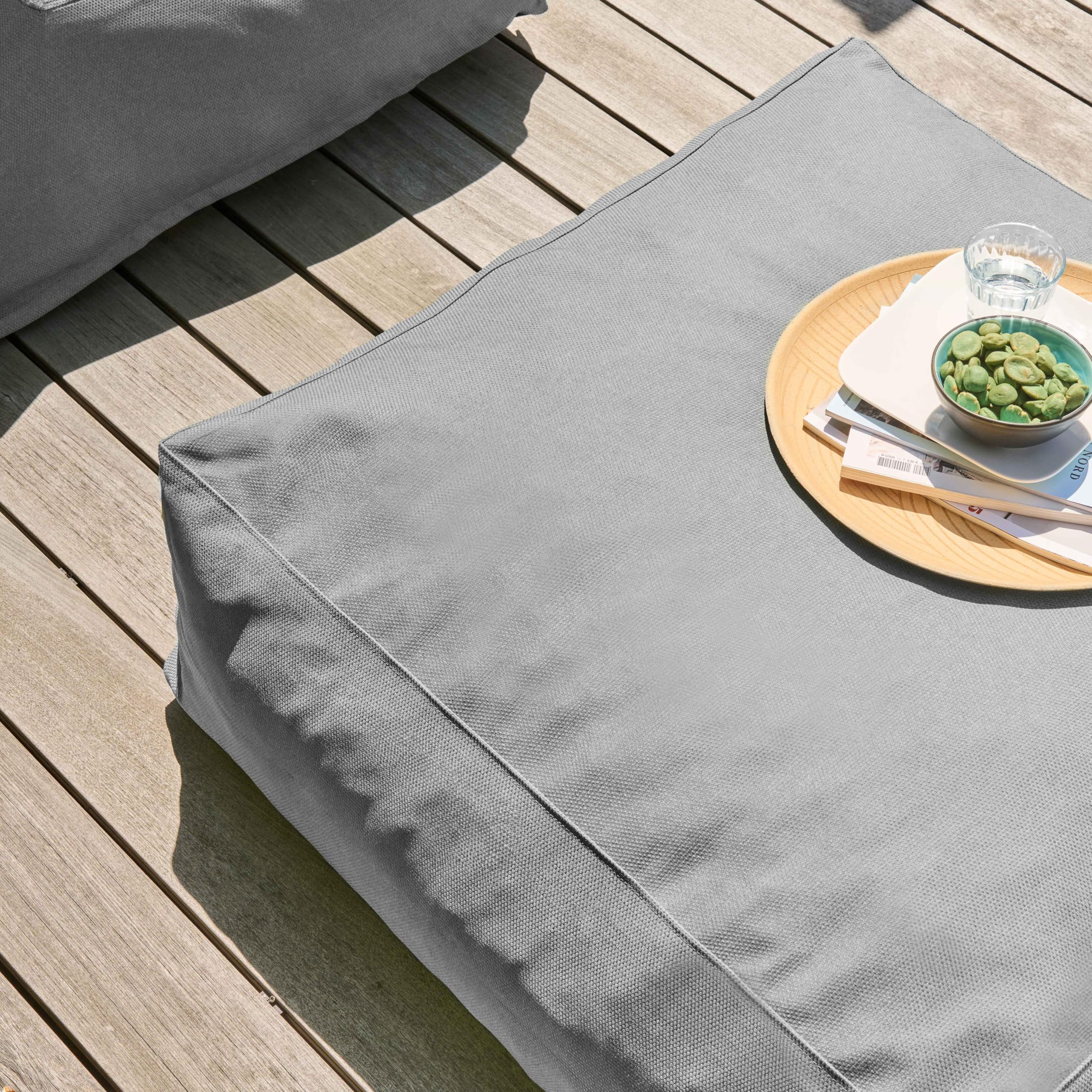 Oviala Pouf de Jardin pour canapé modulable Gris - Mixi