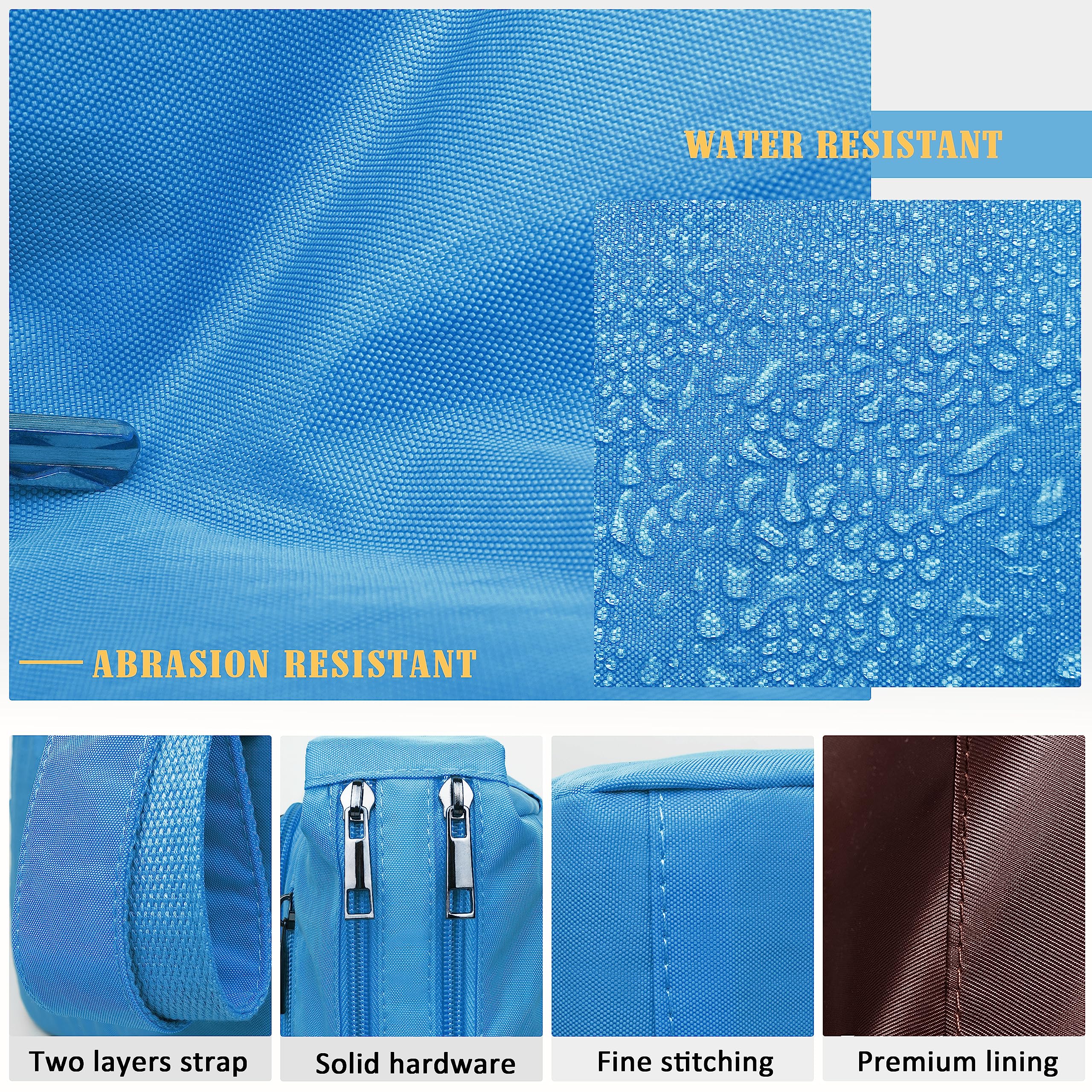 VOLGANIK ROCK RFID Purses for Women Fabric Nylon Multi Pocket Crossbody Bag Ladies Travel Handbag: Large Blue#106