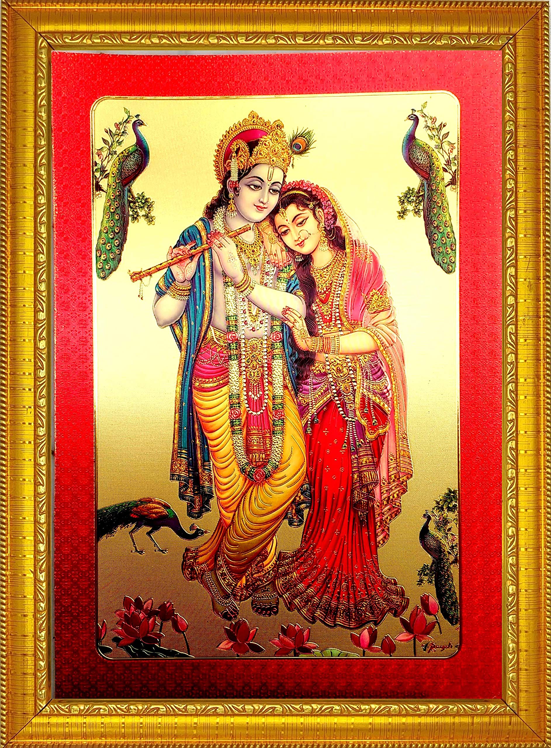 ADA Handicraft Radha Krishna Wood Photo Frame For Wall, Radhe Shyam Hindu Religious Photo Frame For Pooja Room (35 x 25 cm, Multicolour) (B071SCL9K7) Amazon Price History, Amazon Price Tracker