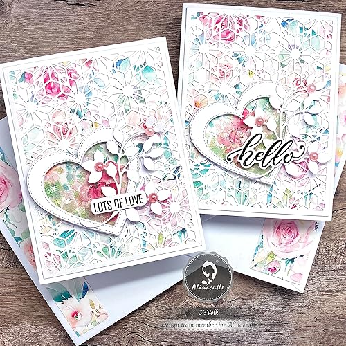 Miniatura 10 de Alinacutle Marco cuadrado de telaraña, 1PK, corte de metal, plantilla de tarjeta hecha a mano, troquelado de papel para álbumes de recortes, álbum