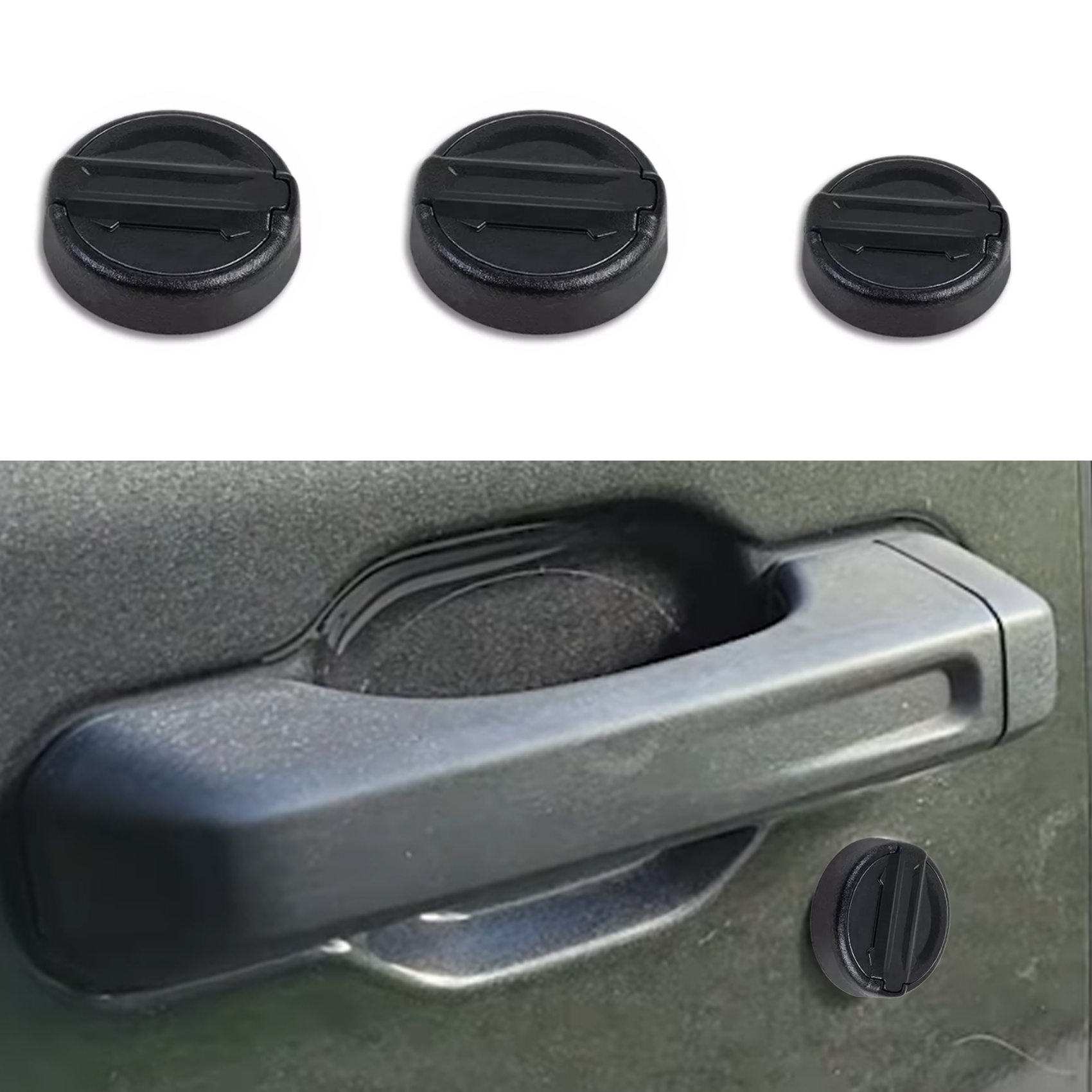 Couvercles Magnétiques Pour Trous De Serrure Jeep Wrangler JL (2018-2024) - Lot De 3, Protection Anti-poussière - 11