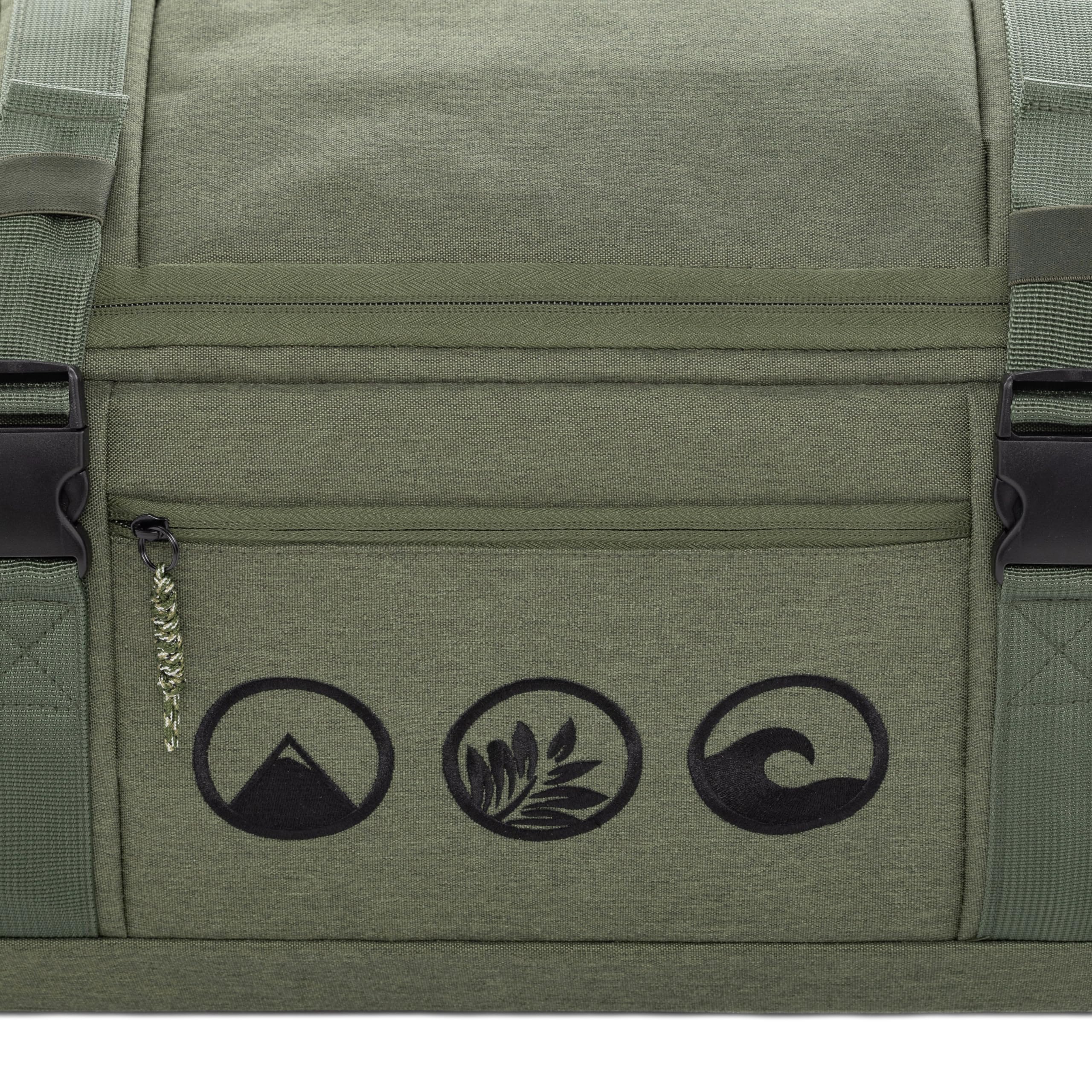 SONS OF ALOHA trolley da viaggio con ruote MAKAI - Pratica borsa da viaggio per vacanze e viaggi 68 cm, verde