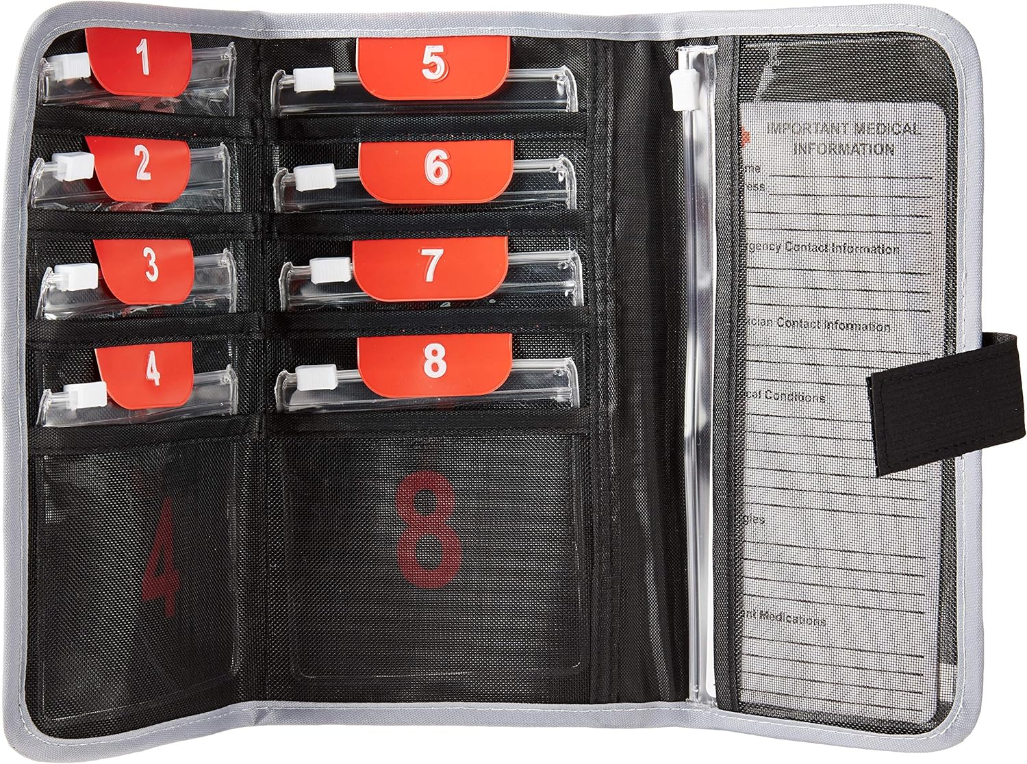 Lewis N. Clark AM/PM Folding Pill Organizer + Supplement Case for OTC Medicine : Health & Household