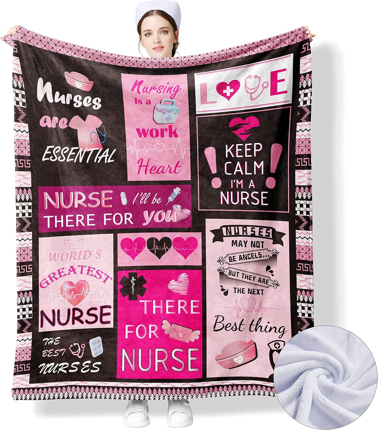 Nurse Blanket Throw Gifts,Retirement Gifts for Nurses,Nurse Birthday Graduation Gifts,Soft Cozy