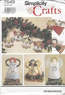 Simplicity 7549 Sewing Pattern Crafts Christmas Tree Topper & Ornaments - Buy now