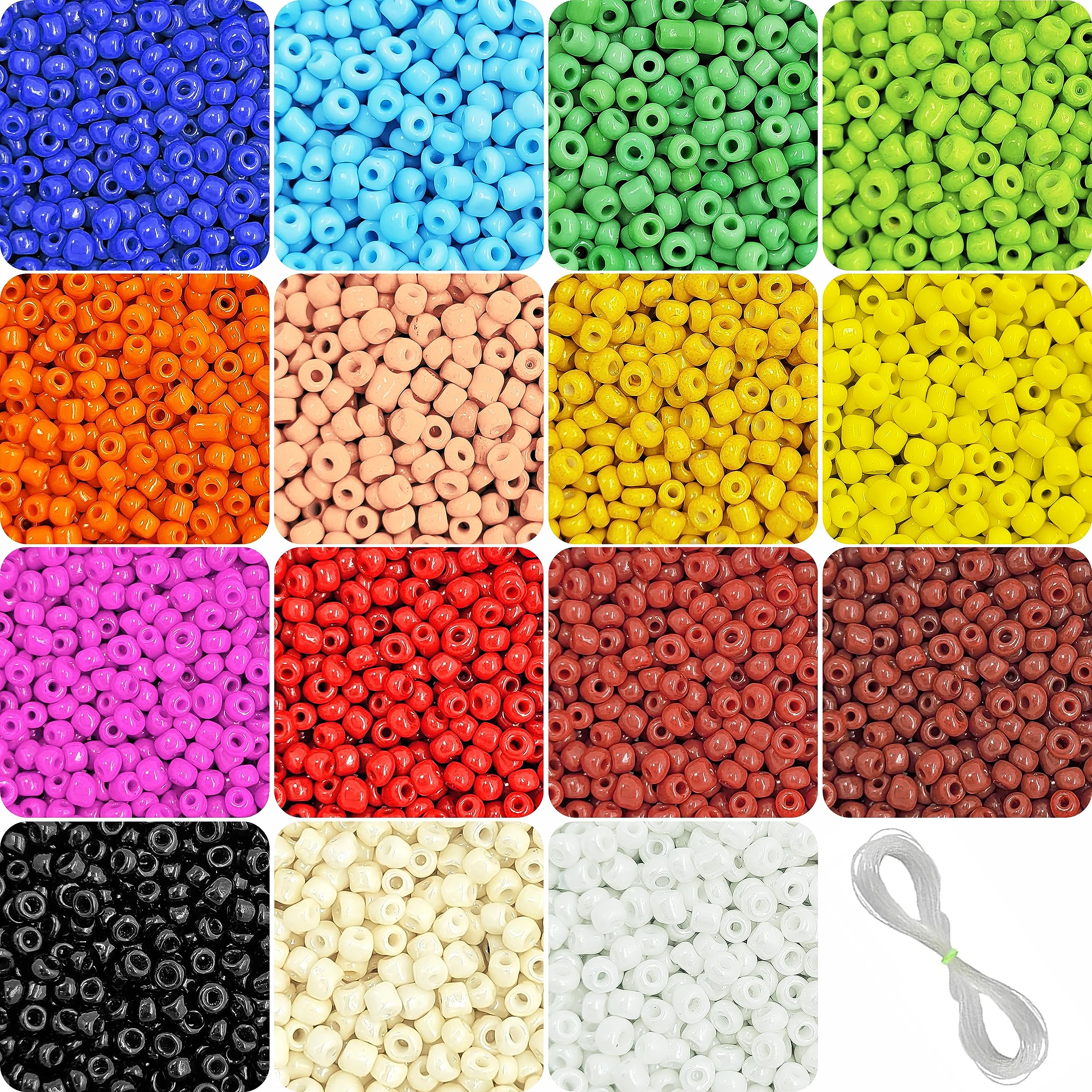 INDIKONB 3000 Pc - Opaque Seed Beads 6/0 4 mm for Jewellery Making Material for Earring, Necklace, Bracelet Jewelry Making Set for Girls and Women - Opaque and Neon Small Multicolor Seed Beads (B098RC1XR7) Amazon Price History, Amazon Price Tracker