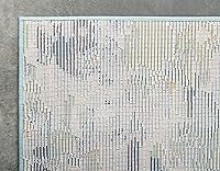 Vista 8 de Unique Loom Chromatic Collection Area Rug - Champagne (2' 7" x 10' Runner, Light Blue/ Blue)