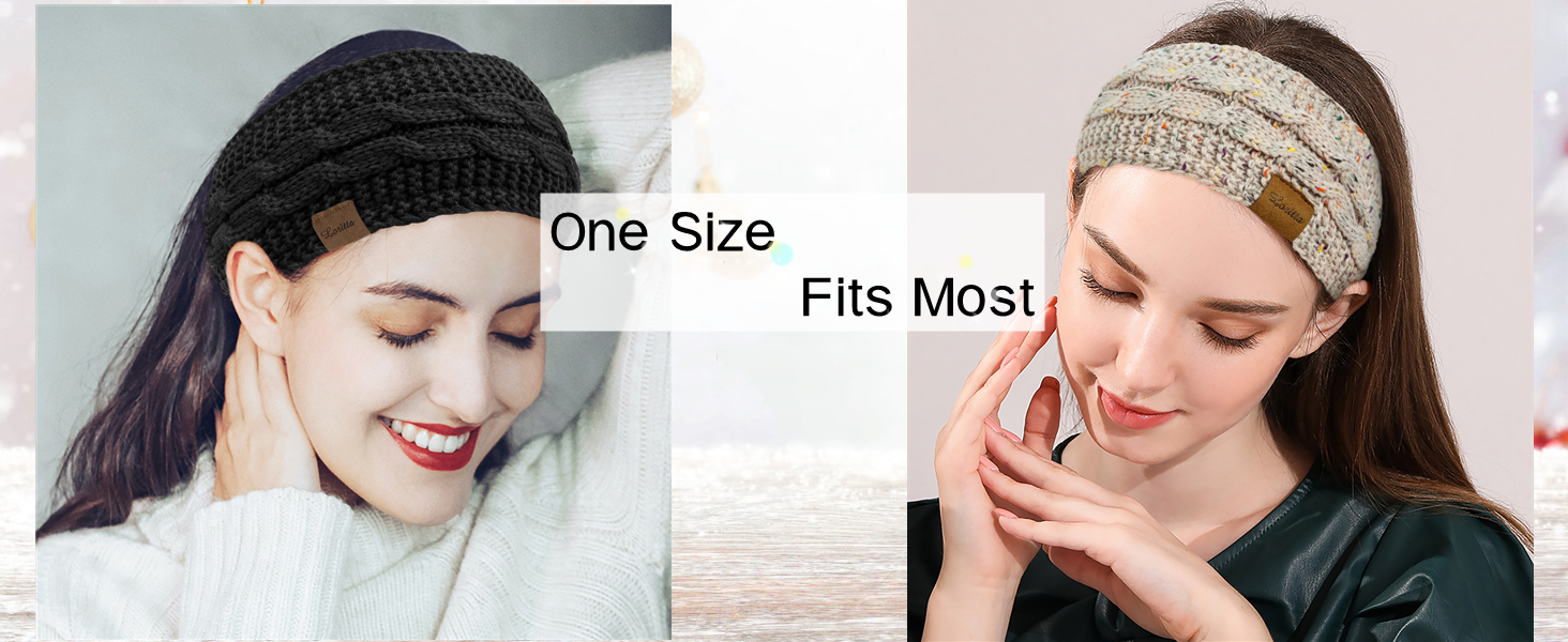 2 Pack Low Pile Faux Fur Headbands for Winter Sports & Cold Weather Women main image 4