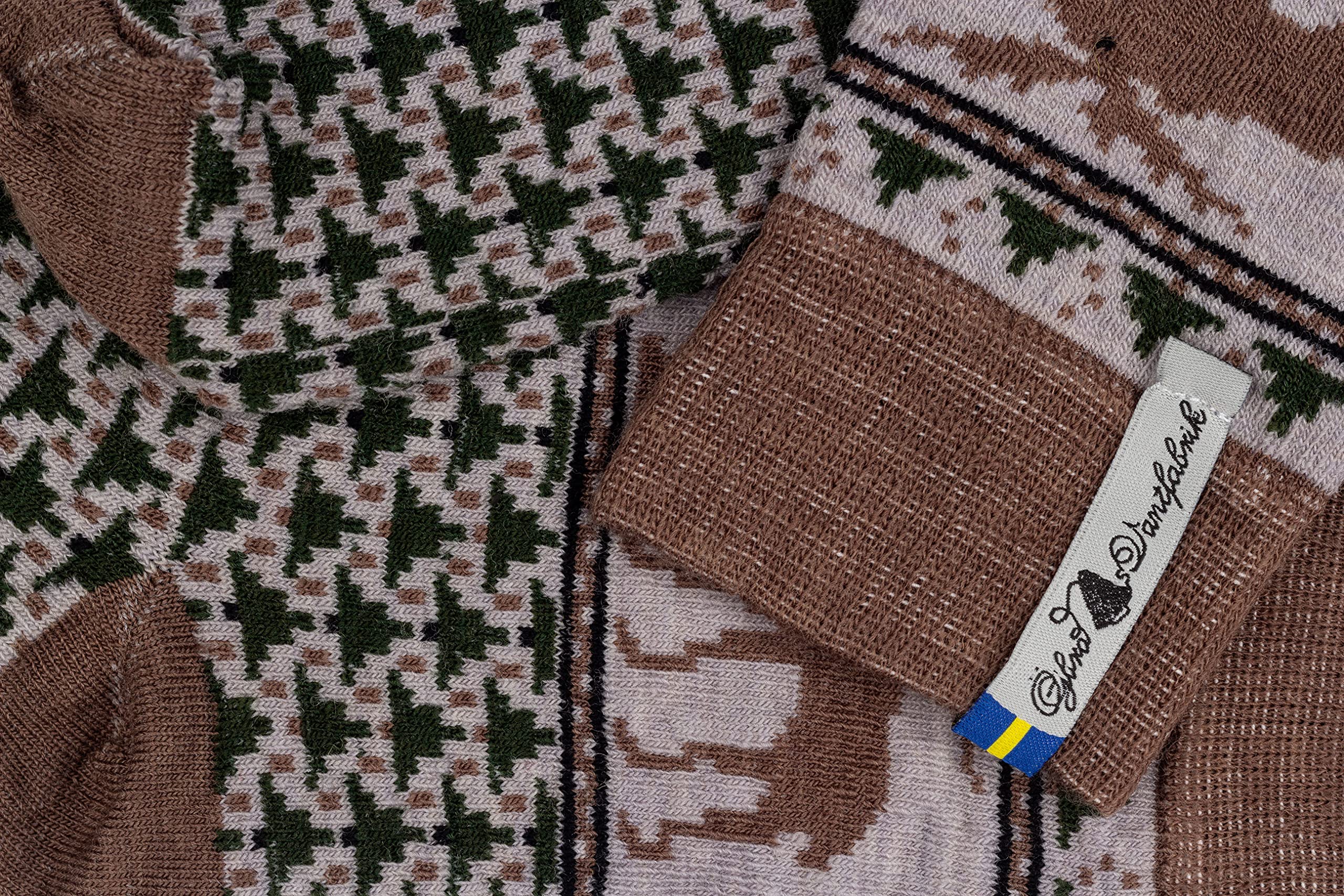 ÖJBRO VANTFABRIK – Merinowollsocken, 2 Paar, Größen 34–37 (S), 38–41 (M), 42–45 (L), 46–49 (XL), Crew Socken, unisex, leicht, warm & weich, folkloristisches nordisches Design