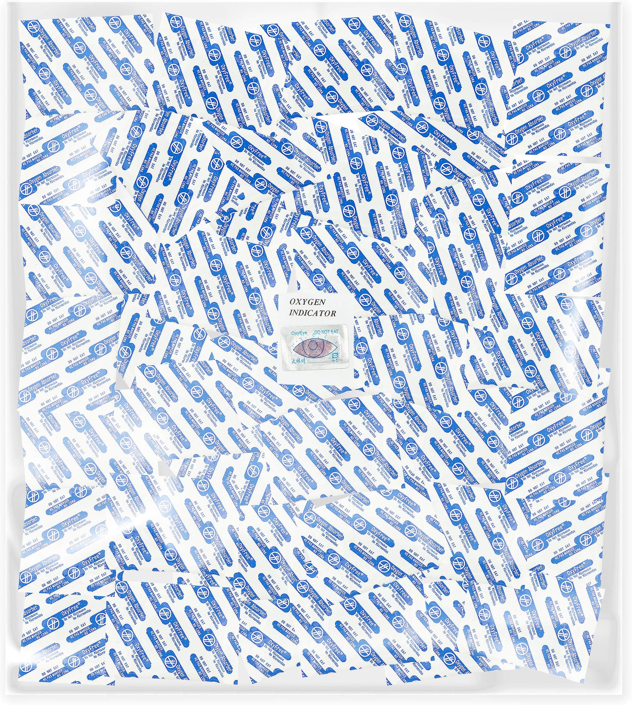 Oxyfree Oxygen Absorbers with Oxyeye Indicator Dehydrated Freeze Dried Foods 300CC, 60 Pack,Teal