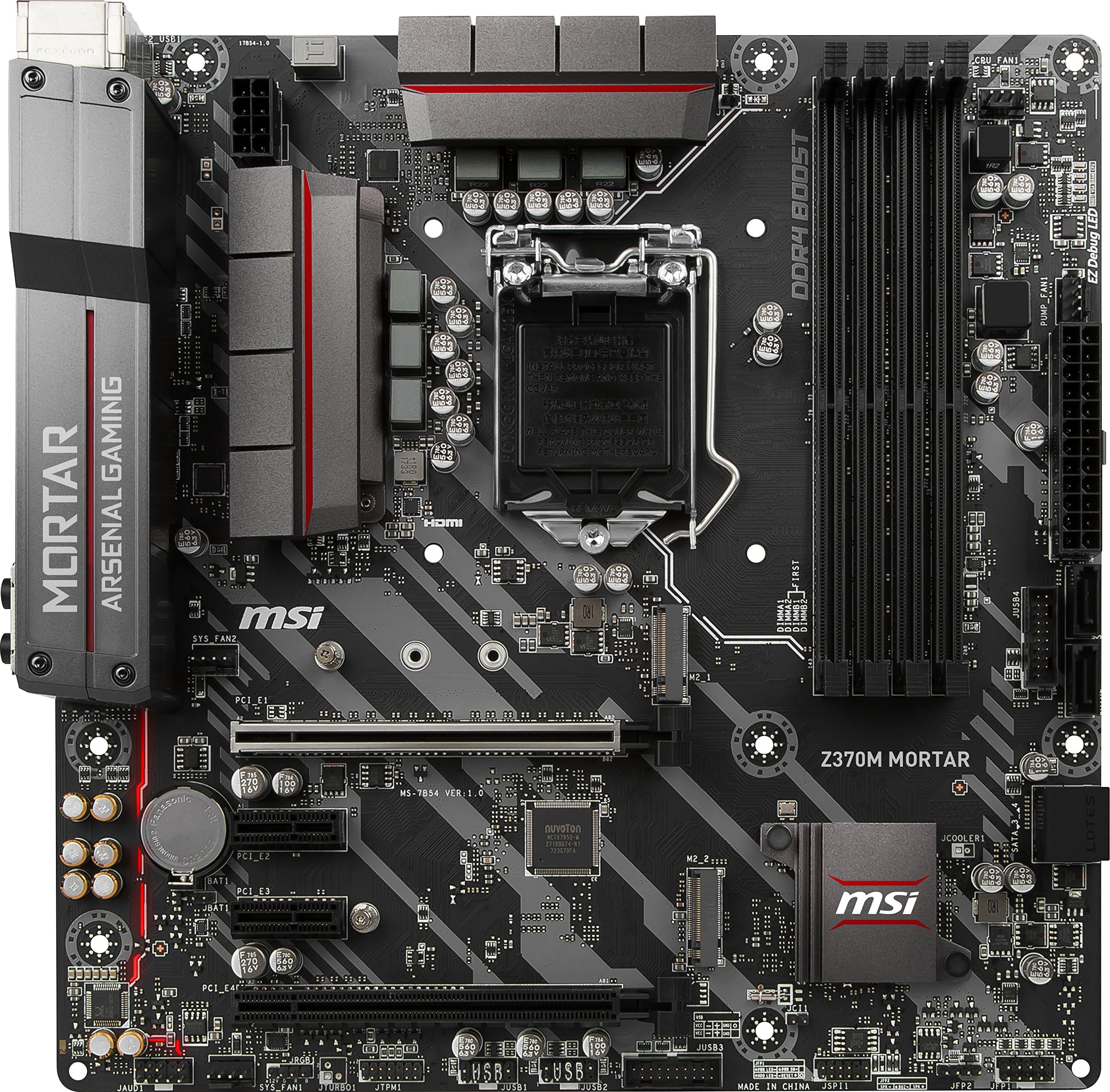 MSI MORTAR Z370M ANTEC CX200M デスクトップPC MSI Intel Z370M MORTAR Coffee Lake Micro ATX Motherboard : Amazon