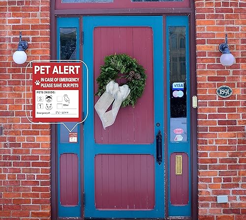 Miniatura 4 de Pet Alert - Adhesivo de rescate de incendios de seguridad, paquete de 4, en caso de incendio, notifica al personal de rescate para salvar mascotas