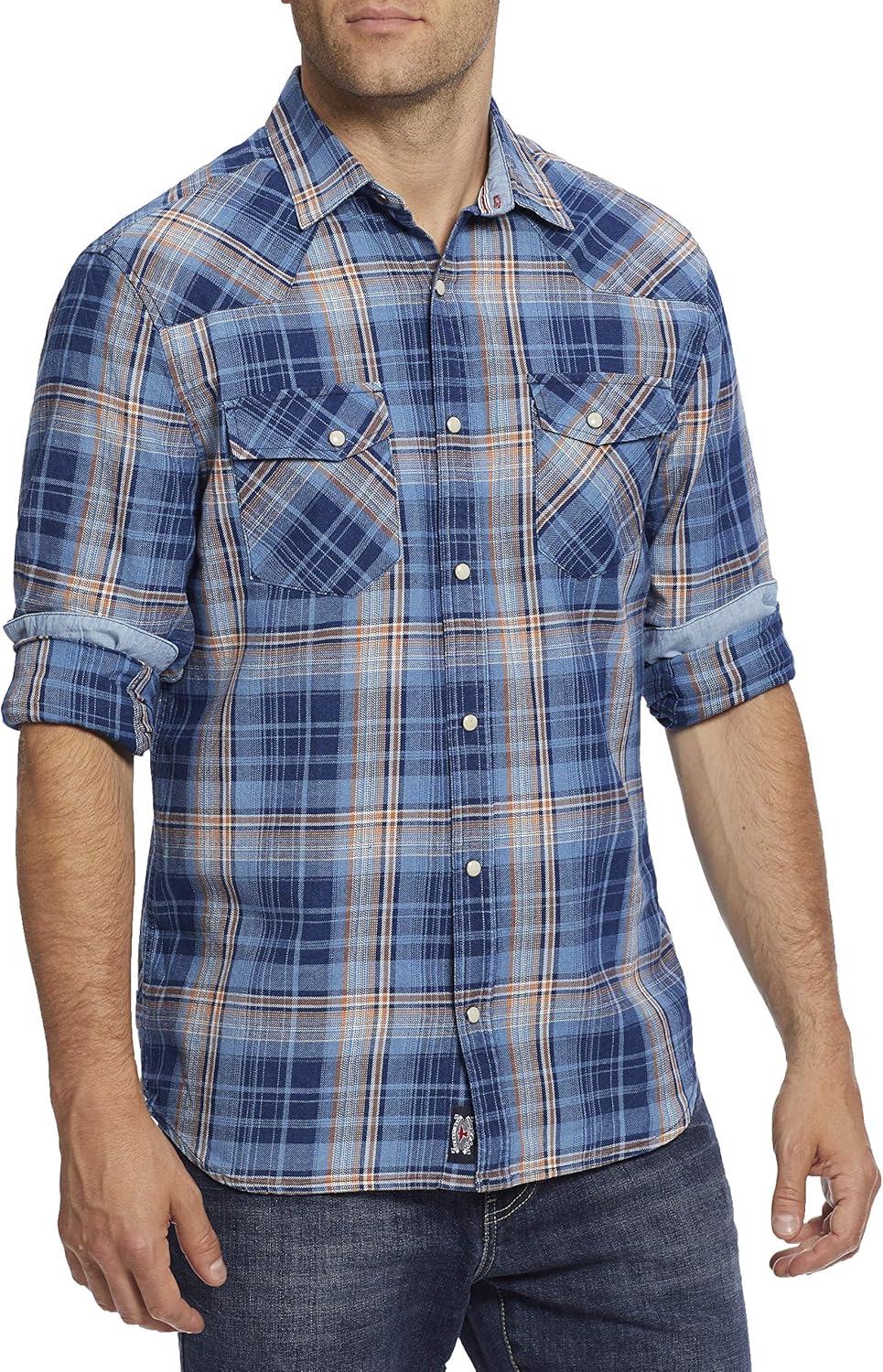 Flag & Anthem x Desert Son Men’s Long Sleeve Western Snap Button Shirt