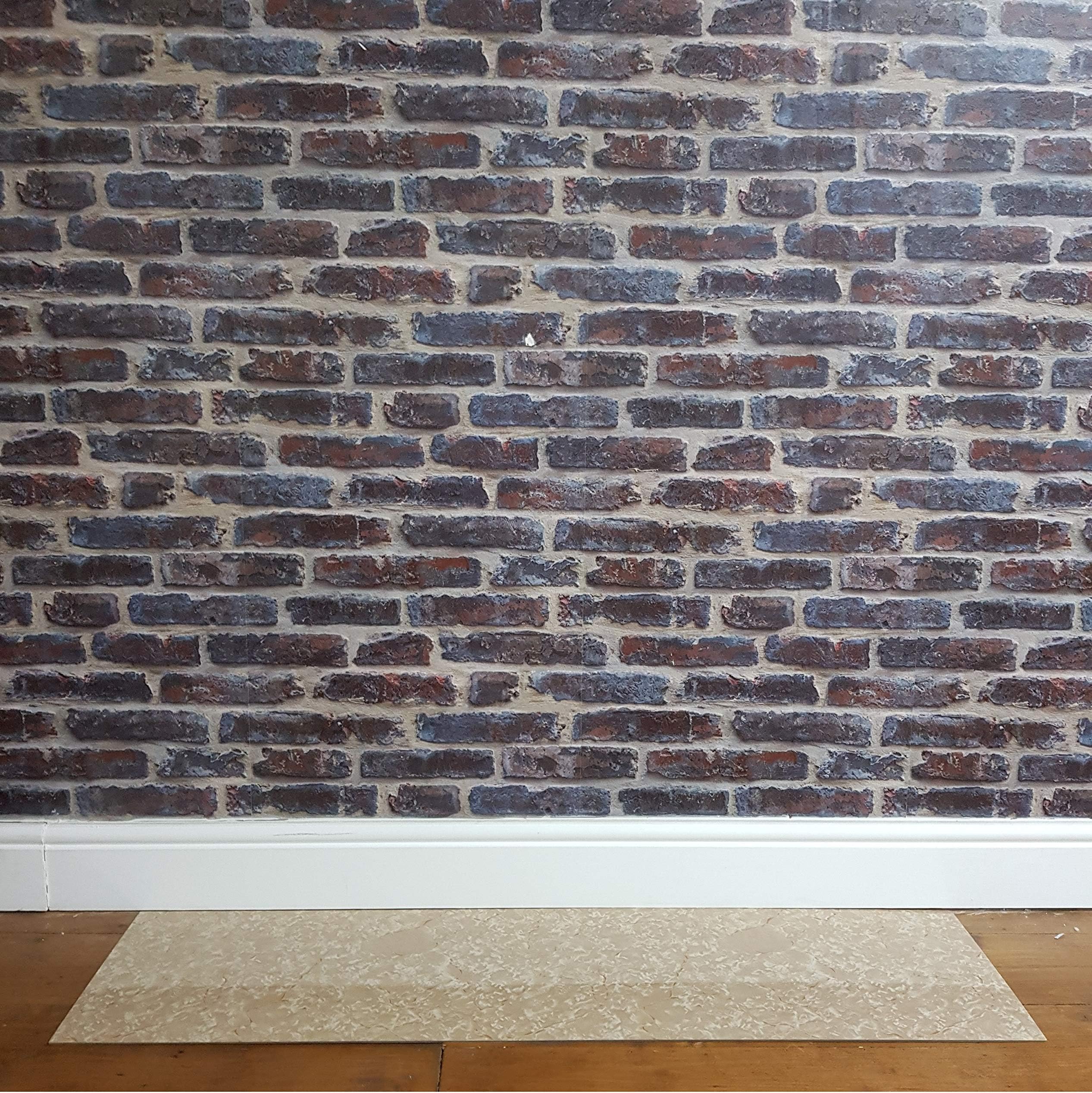 Cream Marble Effect HPL Laminate Black Fireplace Fire board Hearth Only