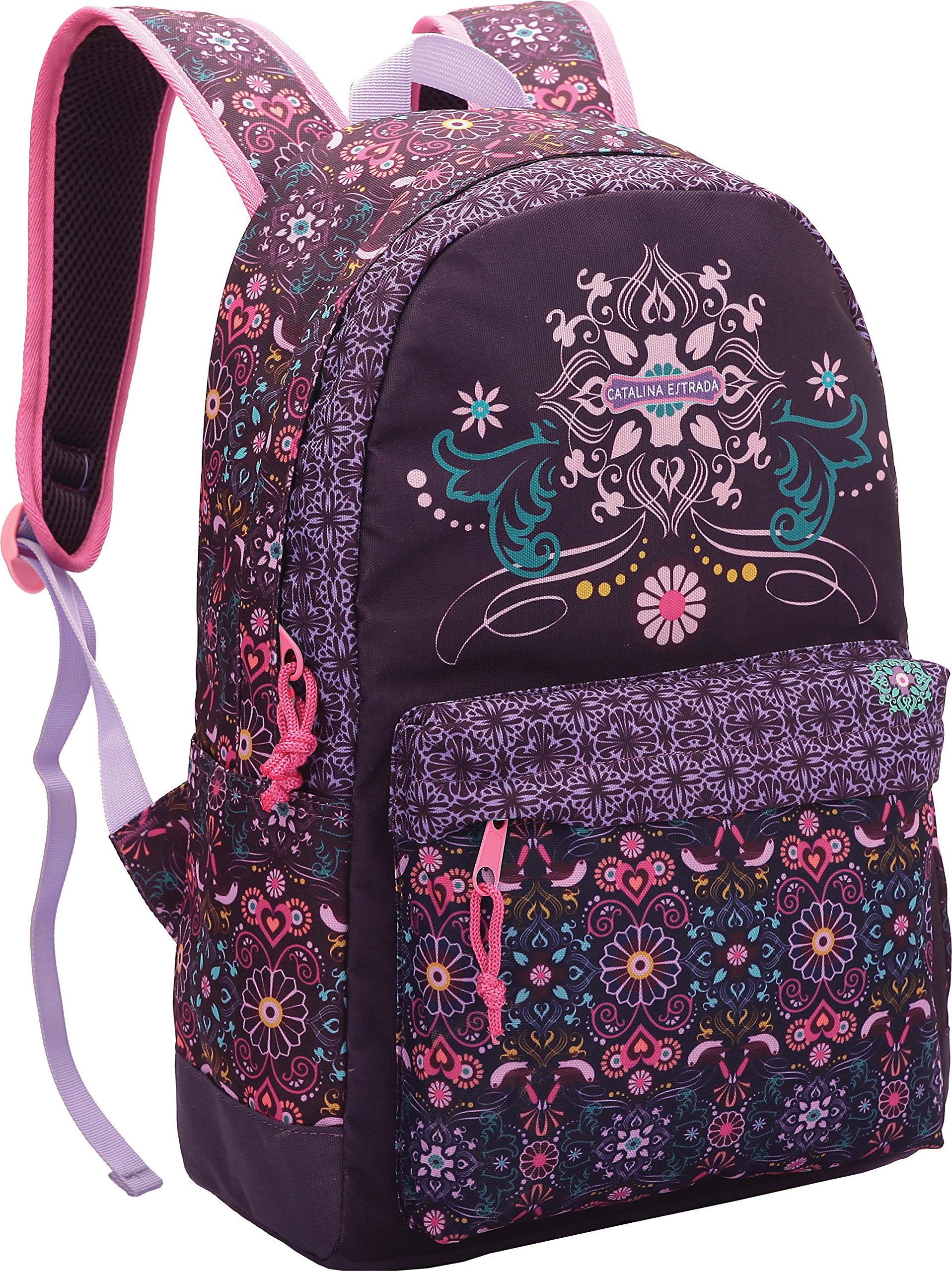 Catalina Estrada Exclusive School Backpack Girls Daypack 43 x 27 x 18 cm + Purse + Pencil Case Elegant