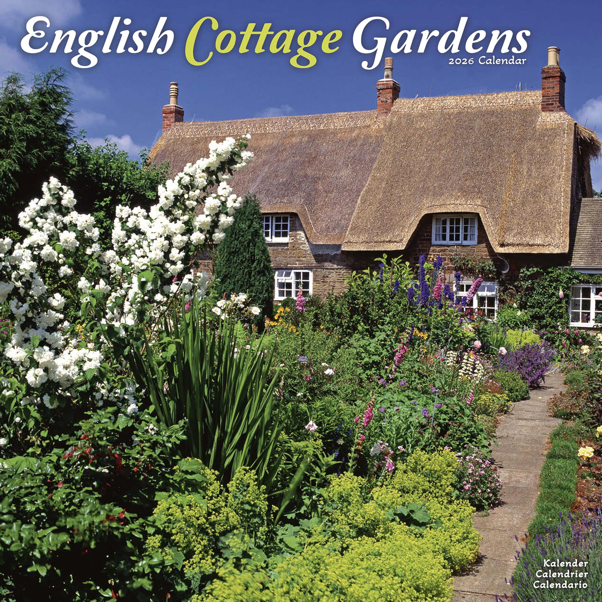 English Gardens Calendar 2026  Square Scenic Wall Calendar  16 Month CALENDAR