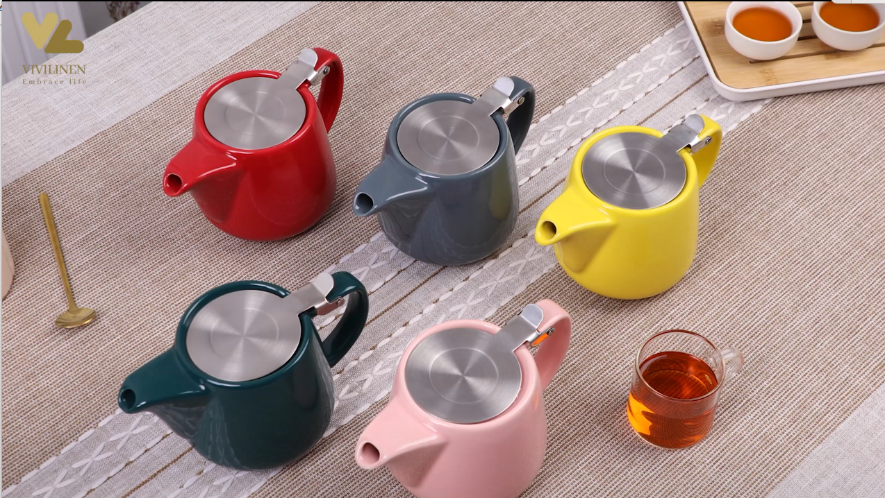 Teiera In Ceramica McEntee's Dublin - 600 Ml (2 Tazze) Con Infusore In Acciaio Inox Rimovibile - Per Tè Sfuso - Foto 7