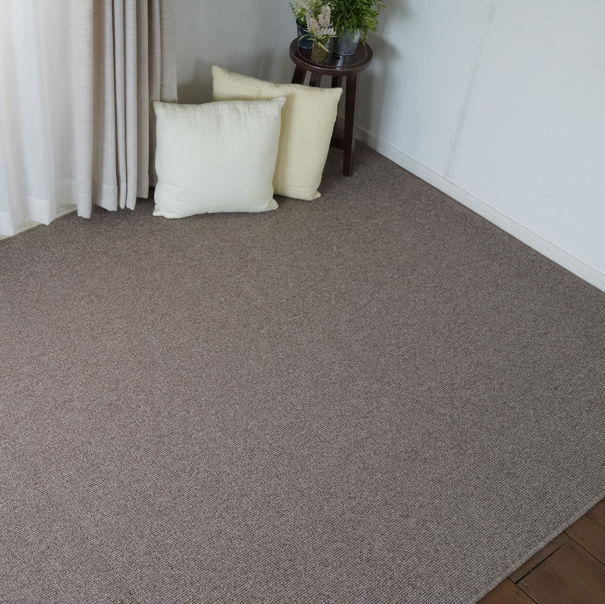 Amazon｜スミノエ(Suminoe) カーペット ブラウン 261×261cm 防ダニ 防