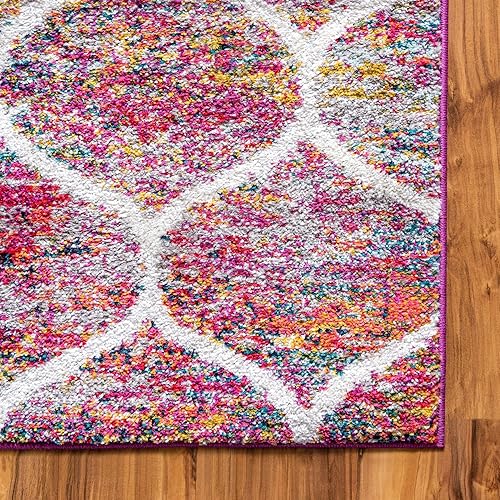 Miniatura 313 de Rugs.com Lattice Frieze Collection Alfombra – 4 x 6 pies, alfombra mediana negra perfecta para salas de estar, comedores grandes, planos abiertos