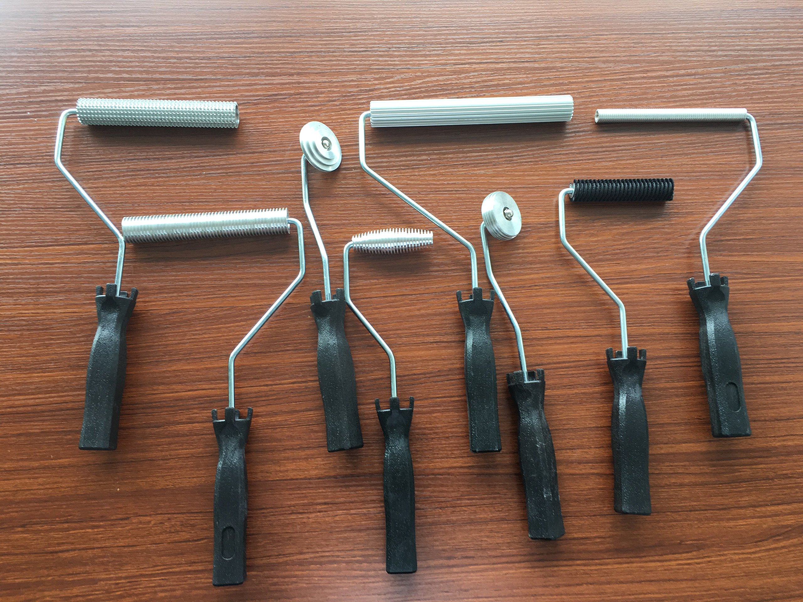 Rouleaux à bulles en fibre de verre pour résine - Lot de 8 outils de plastification