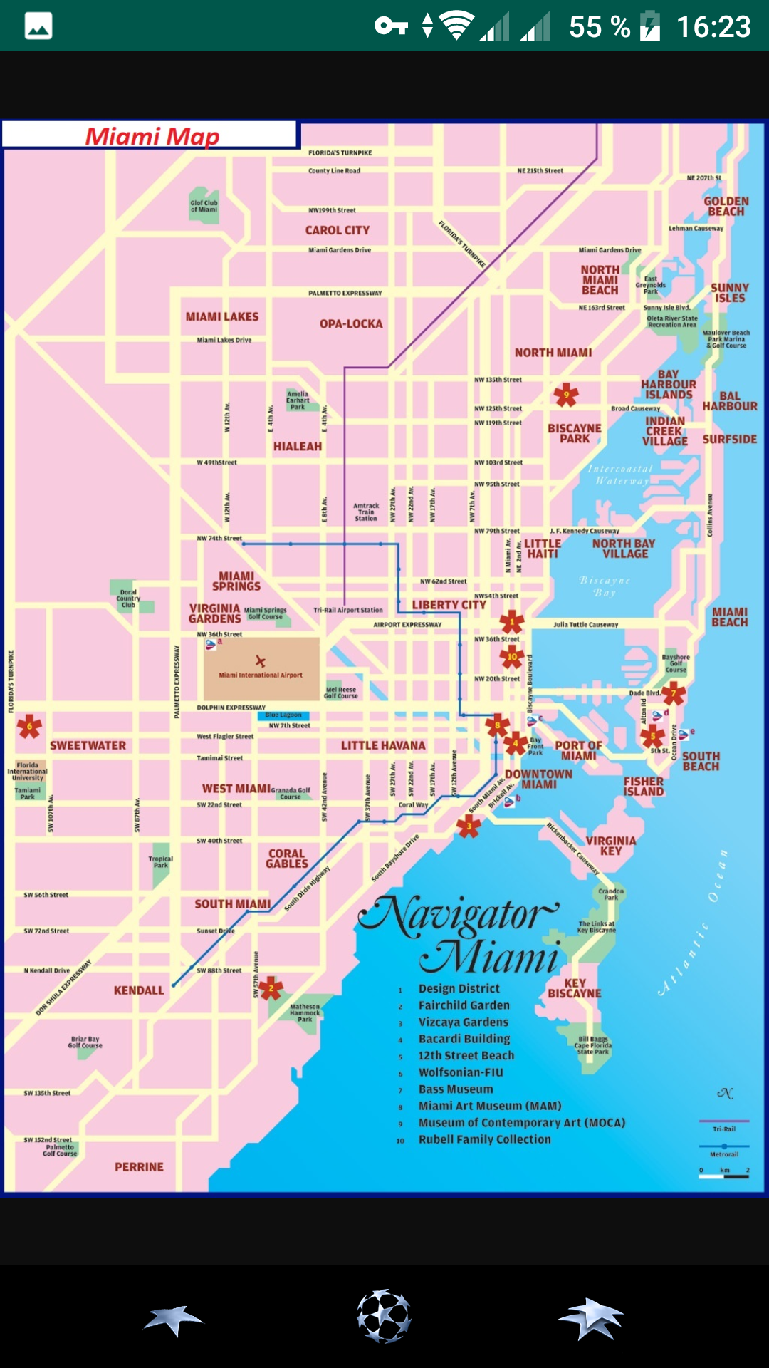Navigation Map Miami Mapa Miami Beach