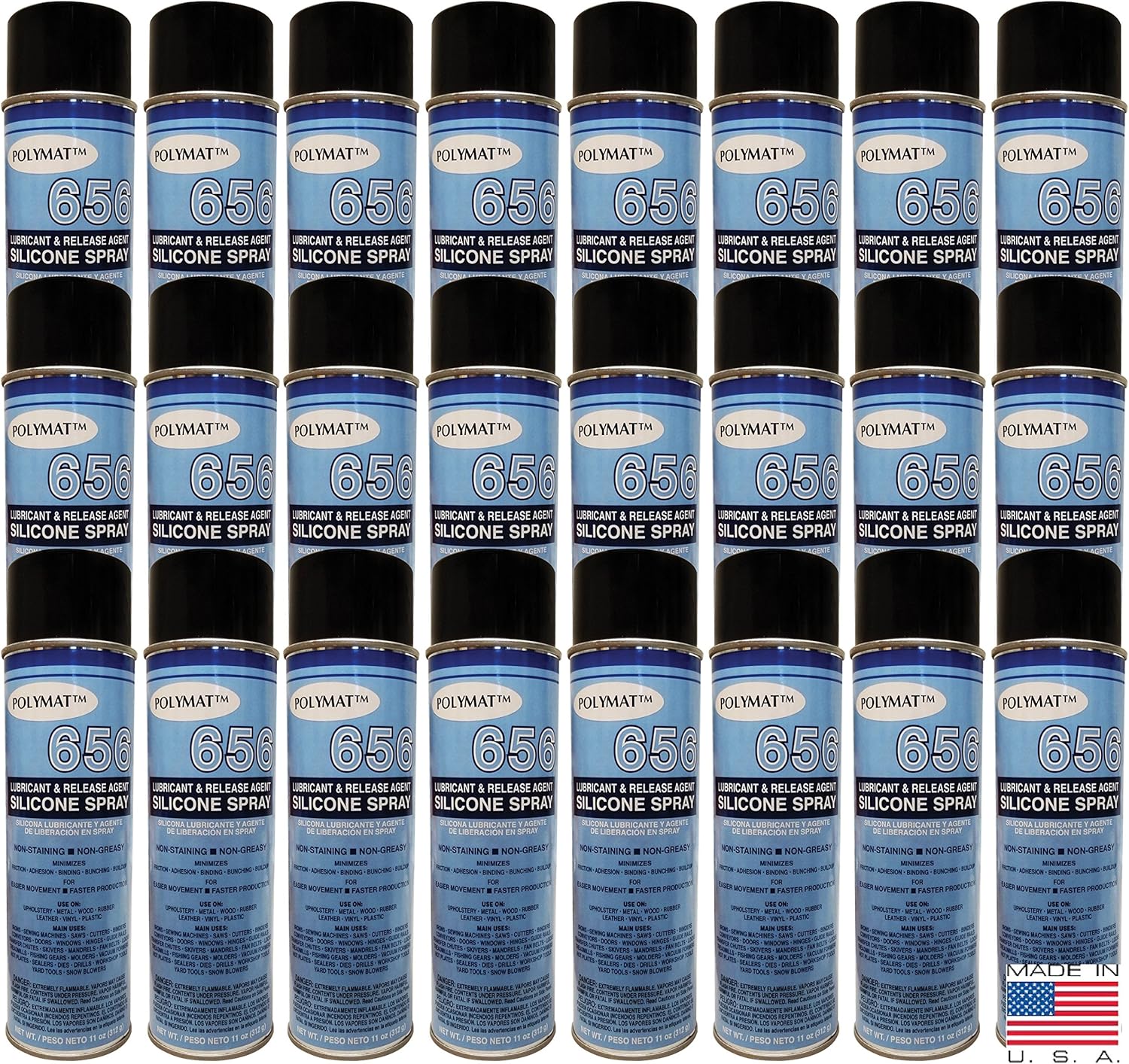 Polymat Qty 24 656 Silicone Spray Non Greasy Lubricant