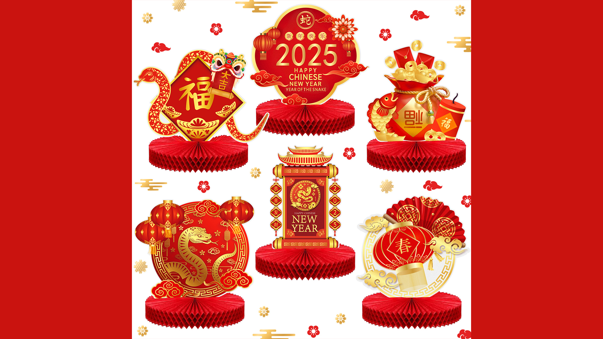Amazon.com: 6 Pieces Chinese New Year Decoration 2026 Happy New
