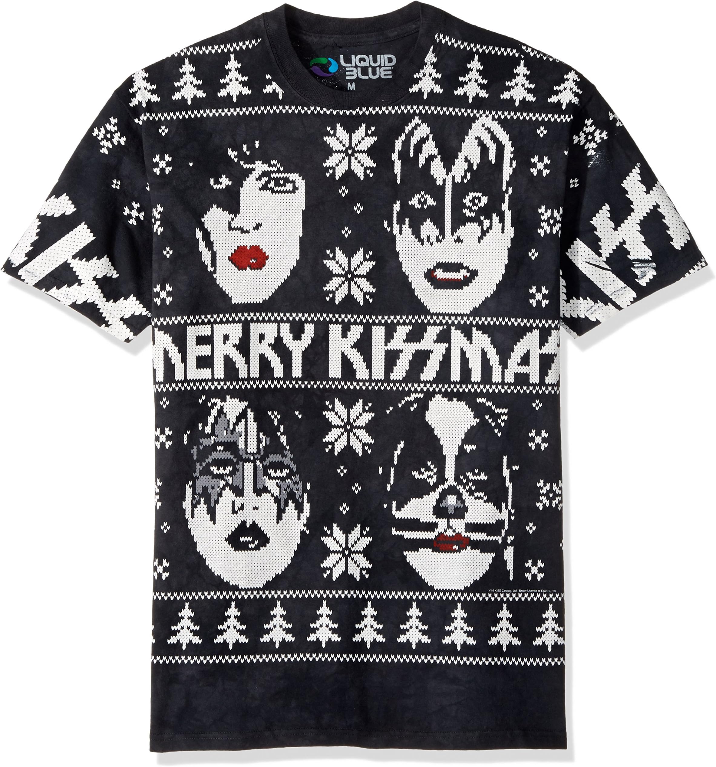 Men's Kiss Merry Kissmas Tie Dye Short Sleeve T-shirt T-Shirt (pack of 1)