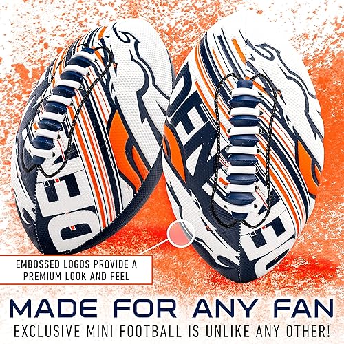 Vista 116 de Franklin Sports - Balones de fútbol americano juveniles de todos los equipos de la NFL, juego de balón infantil pequeño de 8.5 pulgadas + inflador