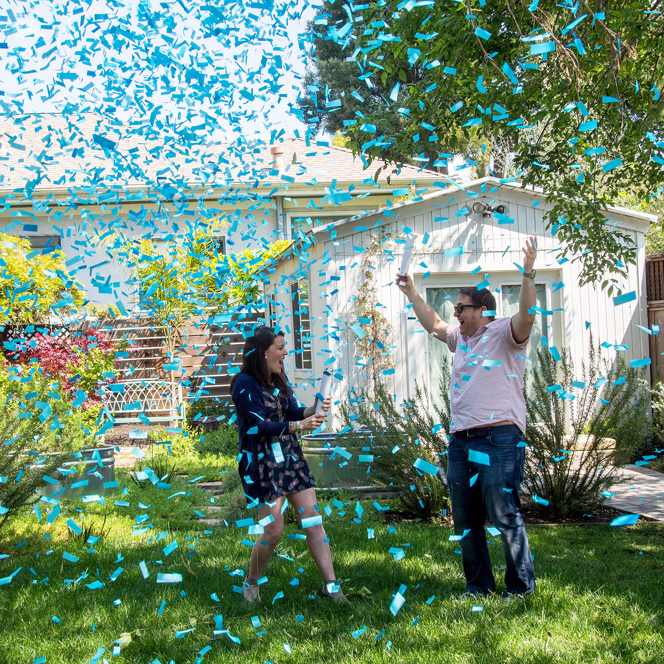 SWYIVY Gender Reveal Powder Cannon Smoke Bomb, Biodegradable Boy