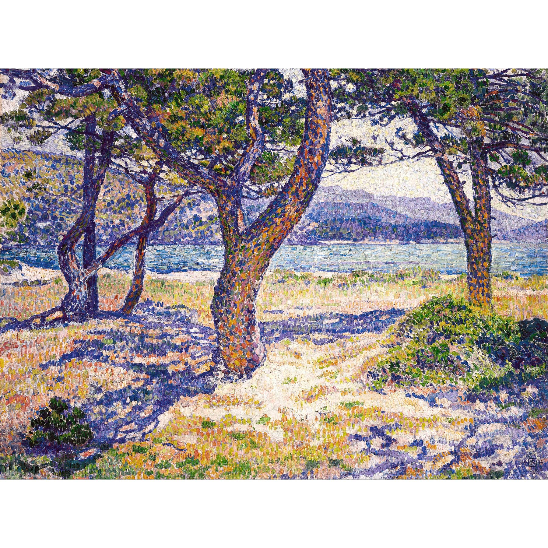 Theo Van Rysselberghe Mediterranean At Le Lavandou Large Wall Art Print Canvas Premium Poster Mural
